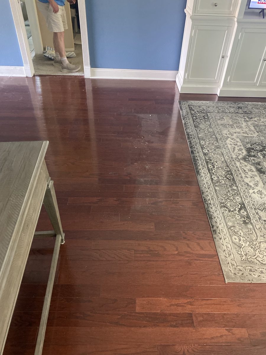 Living room after furniture removal